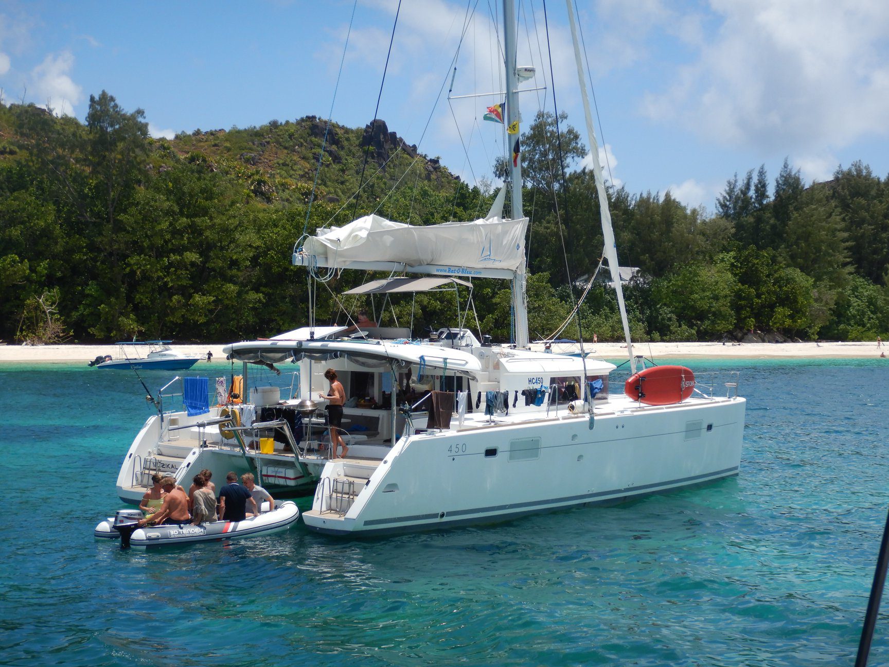 Seychelles luxury yacht sailing